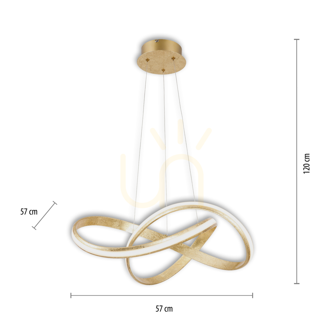 Afişa MELINDA Lampă suspendată 8291-12 Aur 1xLED MELINDA Lampă suspendată 8291-12 Aur 1xLED