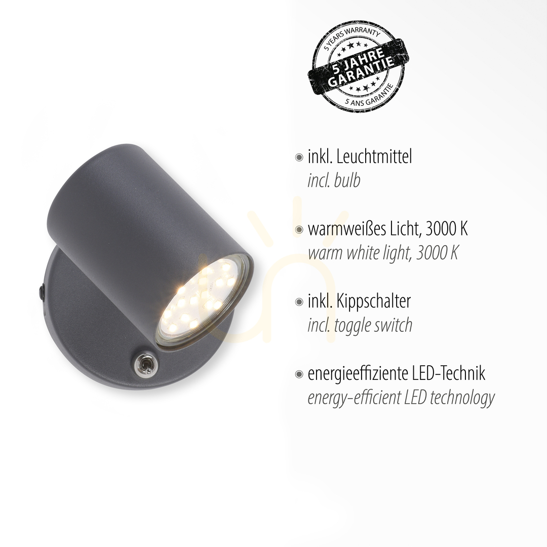 Afişa Lampă de perete TARIK 11941-13 negru 1xGU10 Lampă de perete TARIK 11941-13 negru 1xGU10