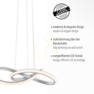 MARIA Lampă suspendată 15402-95 Argint 1xLED small 3