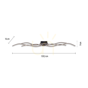 WAVE Plafond 15167-18 Negru 3xLED 8 WAVE Plafond 15167-18 Negru 3xLED small 8