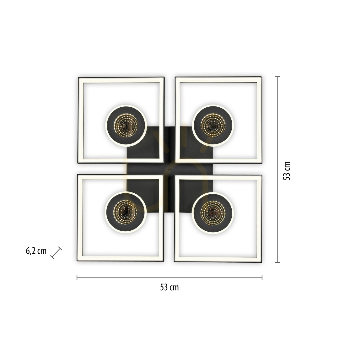 Afişa TRAFORO 6855-18 Plafond negru 1xLED TRAFORO 6855-18 Plafond negru 1xLED