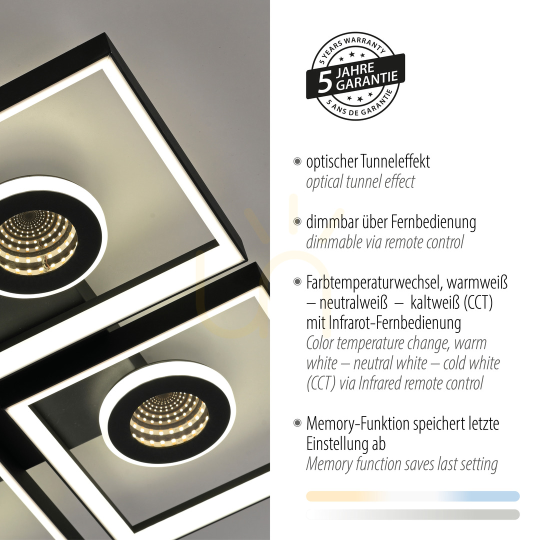 Spectacol TRAFORO 6855-18 Plafond negru 1xLED TRAFORO 6855-18 Plafond negru 1xLED