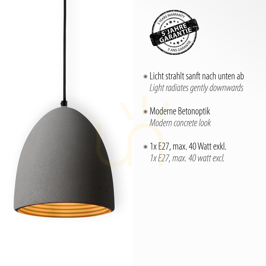 Afişa ETON Lampă suspendată 2231-22 Gri 1xE27 ETON Lampă suspendată 2231-22 Gri 1xE27