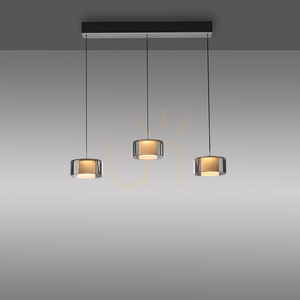 Lampă suspendată Zuma Line RIKA 2113-18 neagră/smoky LED 20 W, 71 cm small 10