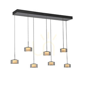 Lampă suspendată RIKA 2115-18 negru 7xLED small 7