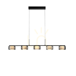 Lampă suspendată RIKA 2116-18 negru 5xLED small 15