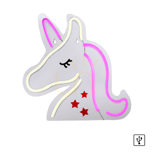 Aplică LED Paul Neuhaus NEON-UNICORN 85025-70 – unicorn, roz și alb, 33 cm small 1