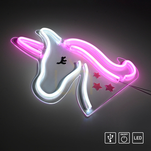 Aplică LED Paul Neuhaus NEON-UNICORN 85025-70 – unicorn, roz și alb, 33 cm small 10