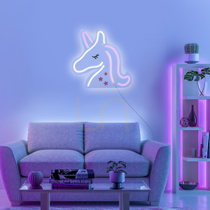 Aplică LED Paul Neuhaus NEON-UNICORN 85025-70 – unicorn, roz și alb, 33 cm small 2