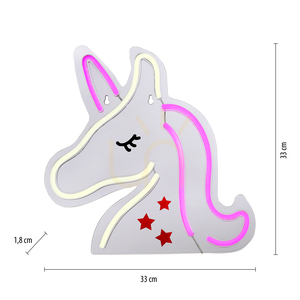 Aplică LED Paul Neuhaus NEON-UNICORN 85025-70 – unicorn, roz și alb, 33 cm small 7