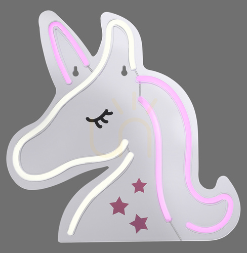 Verifica Aplică LED Paul Neuhaus NEON-UNICORN 85025-70 – unicorn, roz și alb, 33 cm