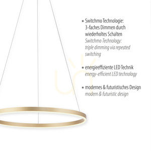 RITUS Lampă suspendată 15394-60 alamă 1xLED small 3