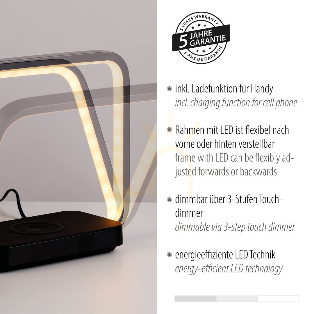 Spectacol Lampă de masă OMARI 11019-18 negru 1xLED Lampă de masă OMARI 11019-18 negru 1xLED