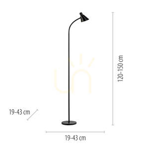 Lampă de podea PIXIE 11249-18 negru 1xLED small 8