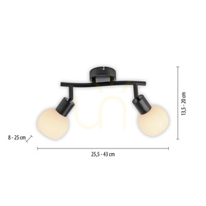 Plafond LOKI 12151-18 Negru 2xE14 small 8