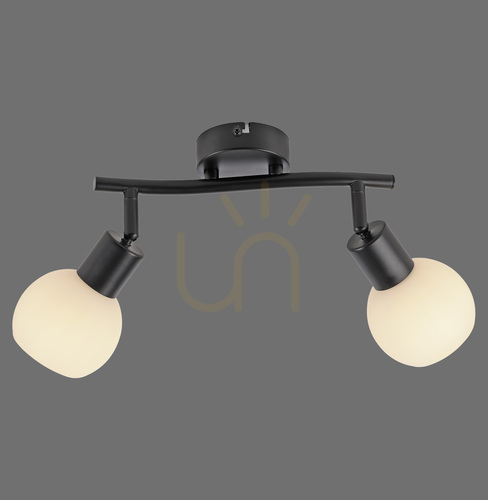 Verifica Plafond LOKI 12151-18 Negru 2xE14