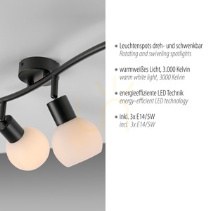 Plafond LOKI 12152-18 Negru 3xE14 small 3