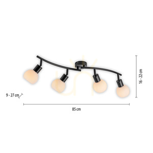 Plafond LOKI 12154-18 Negru 4xE14 small 8