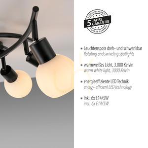Plafond LOKI 12155-18 Negru 6xE14 small 4