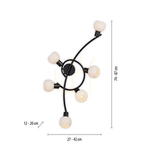 Plafond LOKI 12155-18 Negru 6xE14 small 8