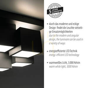 Plafonieră TETRIS 14114-18 Negru 4xLED small 4