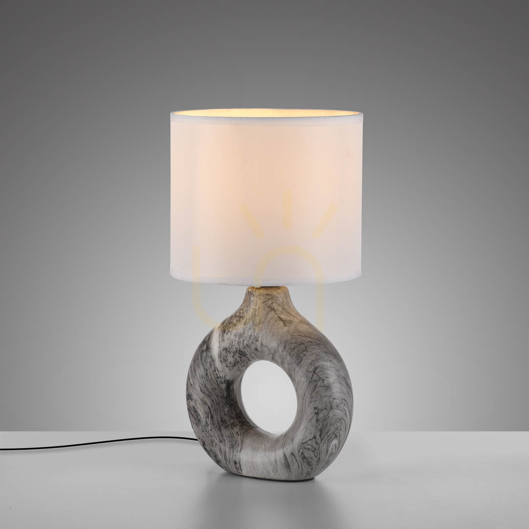 Verifica CARARA Lampă de masă 14193-15 Gri 1xE27 CARARA Lampă de masă 14193-15 Gri 1xE27