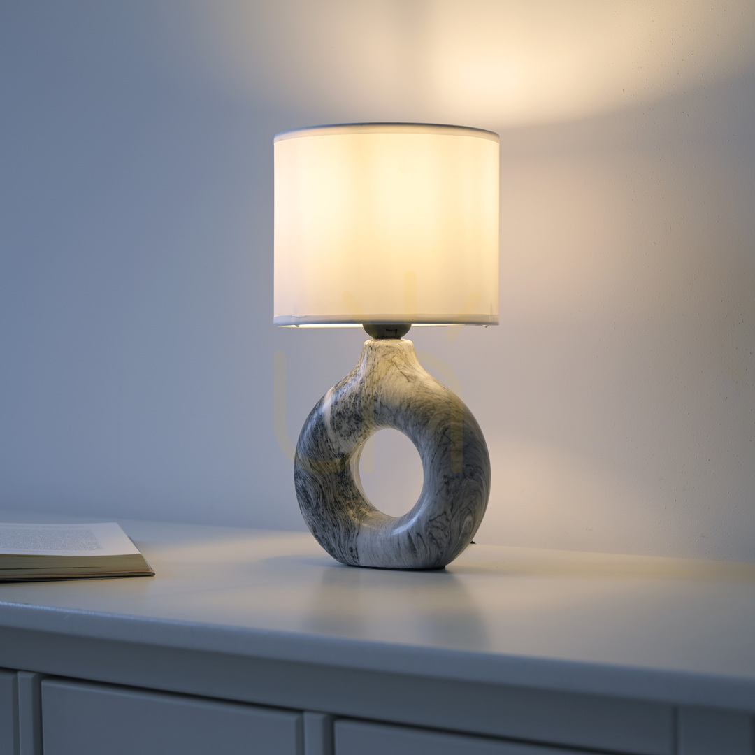 previzualizare CARARA Lampă de masă 14193-15 Gri 1xE27 CARARA Lampă de masă 14193-15 Gri 1xE27
