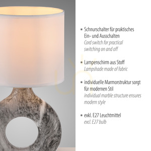 CARARA Lampă de masă 14193-15 Gri 1xE27 3 CARARA Lampă de masă 14193-15 Gri 1xE27 small 3