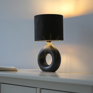 CARARA Lampă de masă 14193-18 negru 1xE27 small 2