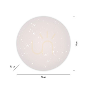 Plafonieră LED URANUS 14276-16 albă 34 cm efect cer înstelat 3000 K small 8
