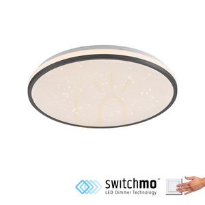 Plafonieră LED JUST LIGHT KYLE 14294-18 neagră Ø38 cm, Switchmo small 1