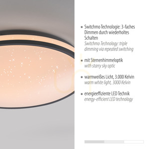 Plafonieră LED JUST LIGHT KYLE 14294-18 neagră Ø38 cm, Switchmo small 3