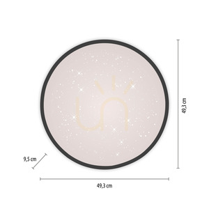 Plafond KYLE14295-18 Negru 1xLED small 8