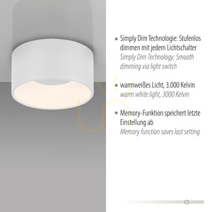 TANIKA Plafond 14325-16 Alb 1xLED small 3