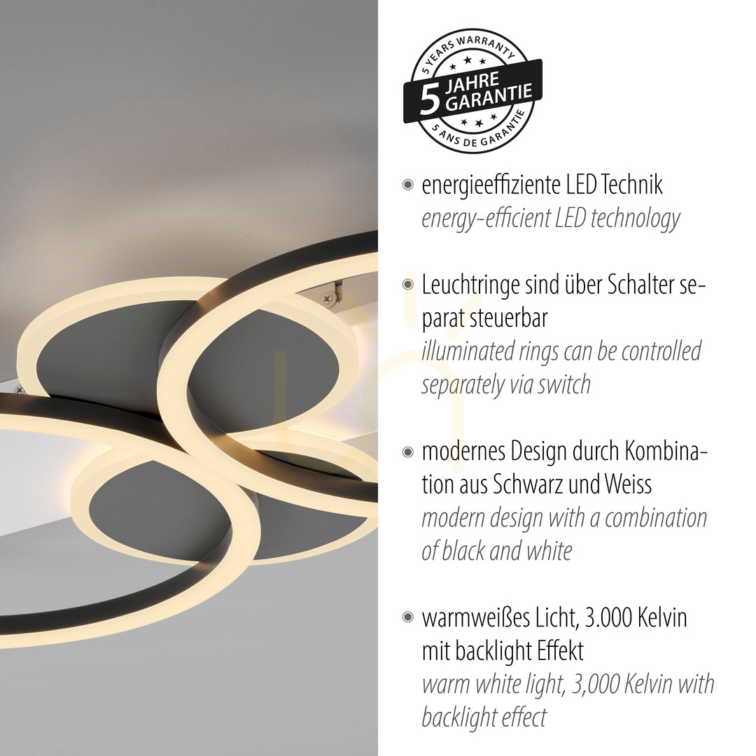 Spectacol Plafond TROOPER 14552-16 Alb 4xLED Plafond TROOPER 14552-16 Alb 4xLED