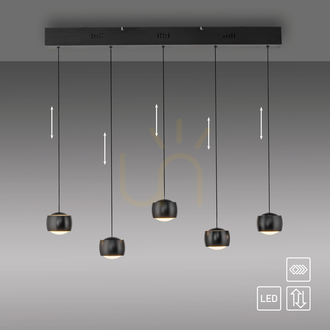 Verifica BALLINI Lampă suspendată 15262-18 negru 5xLED BALLINI Lampă suspendată 15262-18 negru 5xLED