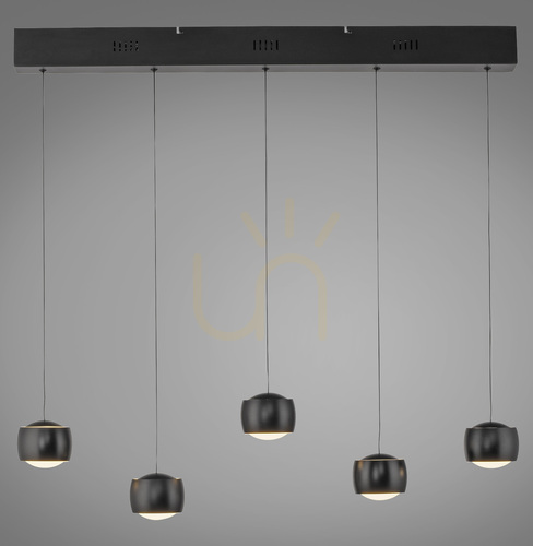 Verifica BALLINI Lampă suspendată 15262-18 negru 5xLED
