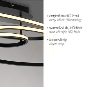 LUMACA Plafond 15321-18 negru 1xLED small 3