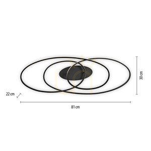 LUMACA Plafond 15321-18 negru 1xLED small 8