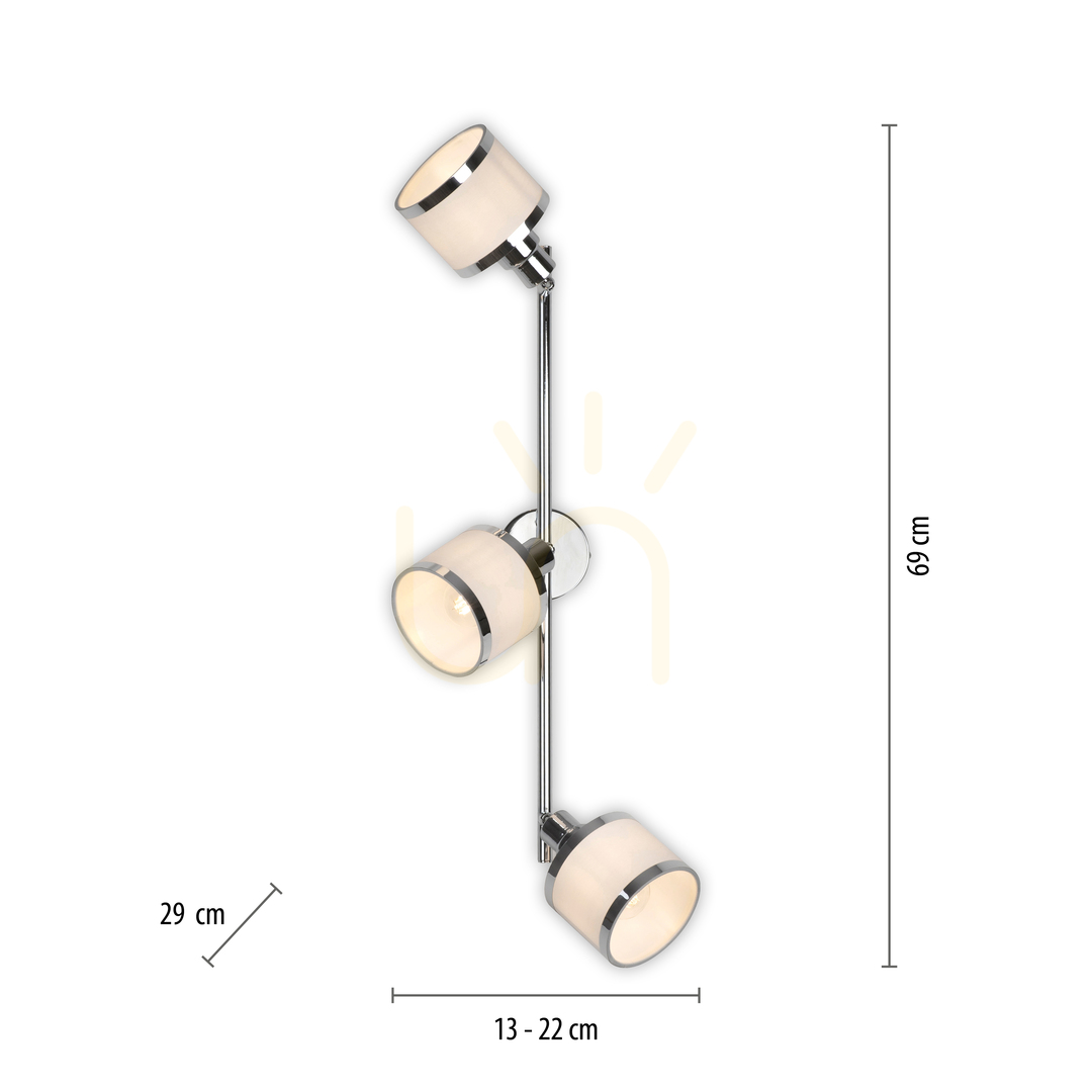 Afişa ACCOR Plafond 15373-17 Crom 3xE14 ACCOR Plafond 15373-17 Crom 3xE14