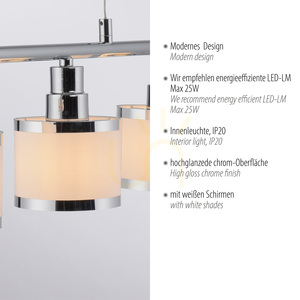 ACCOR Lampă suspendată 15375-17 crom 5xE14 small 3
