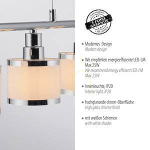 ACCOR Lampă suspendată 15375-17 crom 5xE14 small 4