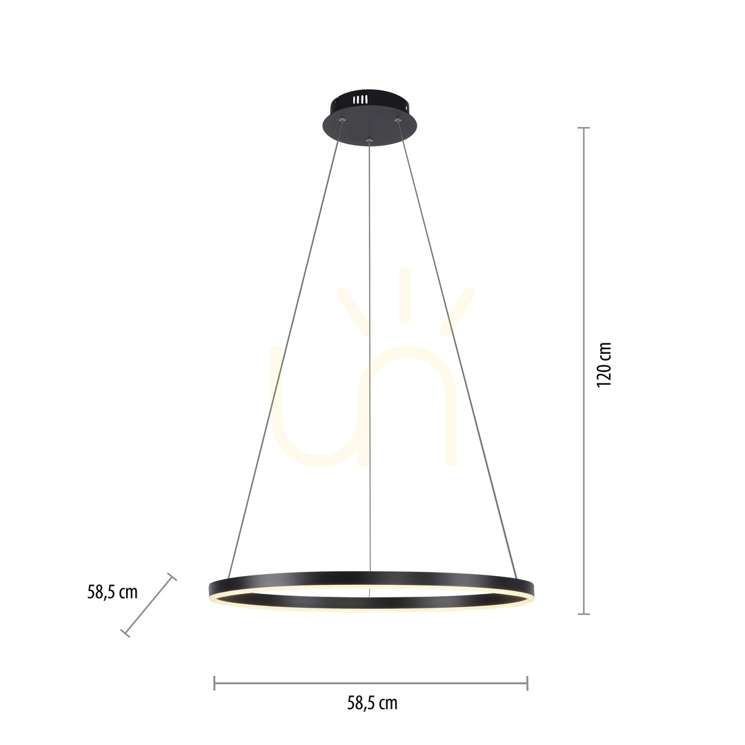 previzualizare RITUS Lampă suspendată 15394-13 Antracit 1xLED RITUS Lampă suspendată 15394-13 Antracit 1xLED
