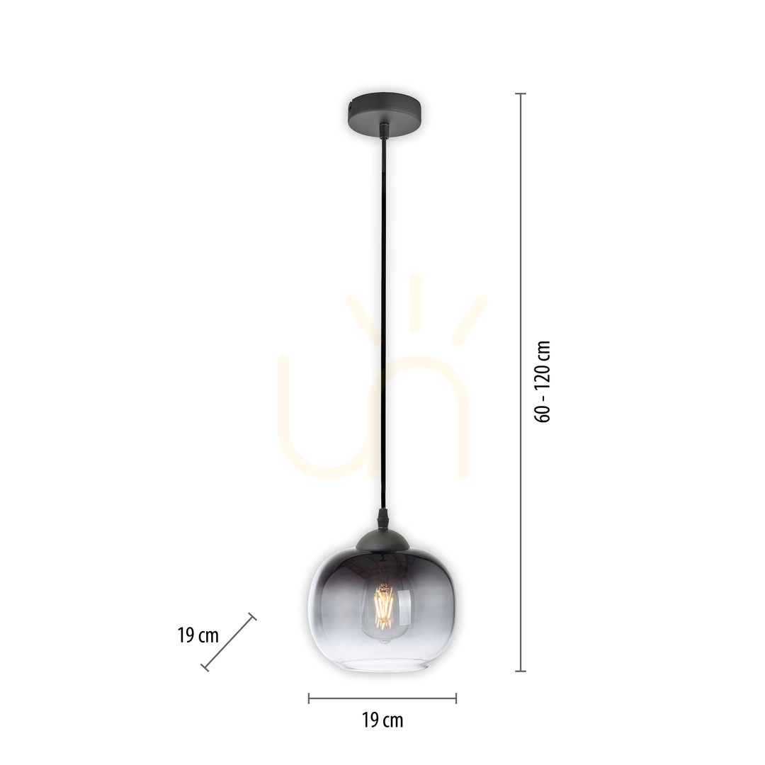 Afişa ZEA Lampă suspendată 15420-18 negru 1xE27 ZEA Lampă suspendată 15420-18 negru 1xE27