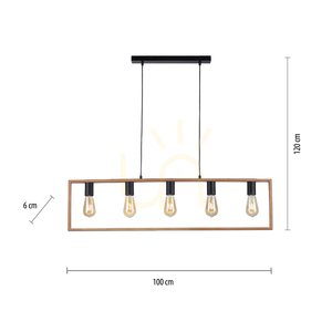 Lampă suspendată FRANKY 15653-18 negru 5xE27 small 8