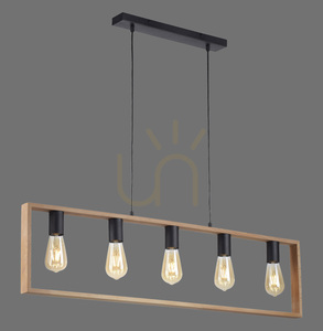 Lampă suspendată FRANKY 15653-18 negru 5xE27 small 0