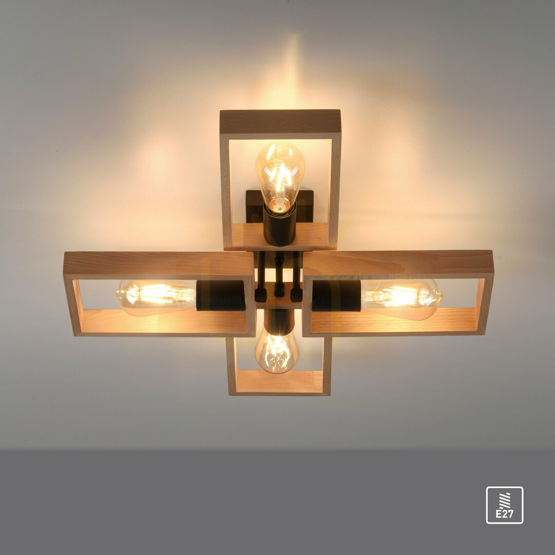 previzualizare Plafond FRANKY 15656-18 Negru 4xE27 Plafond FRANKY 15656-18 Negru 4xE27