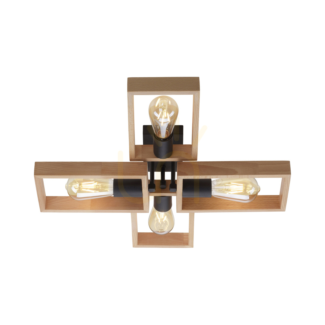 Spectacol Plafond FRANKY 15656-18 Negru 4xE27 Plafond FRANKY 15656-18 Negru 4xE27