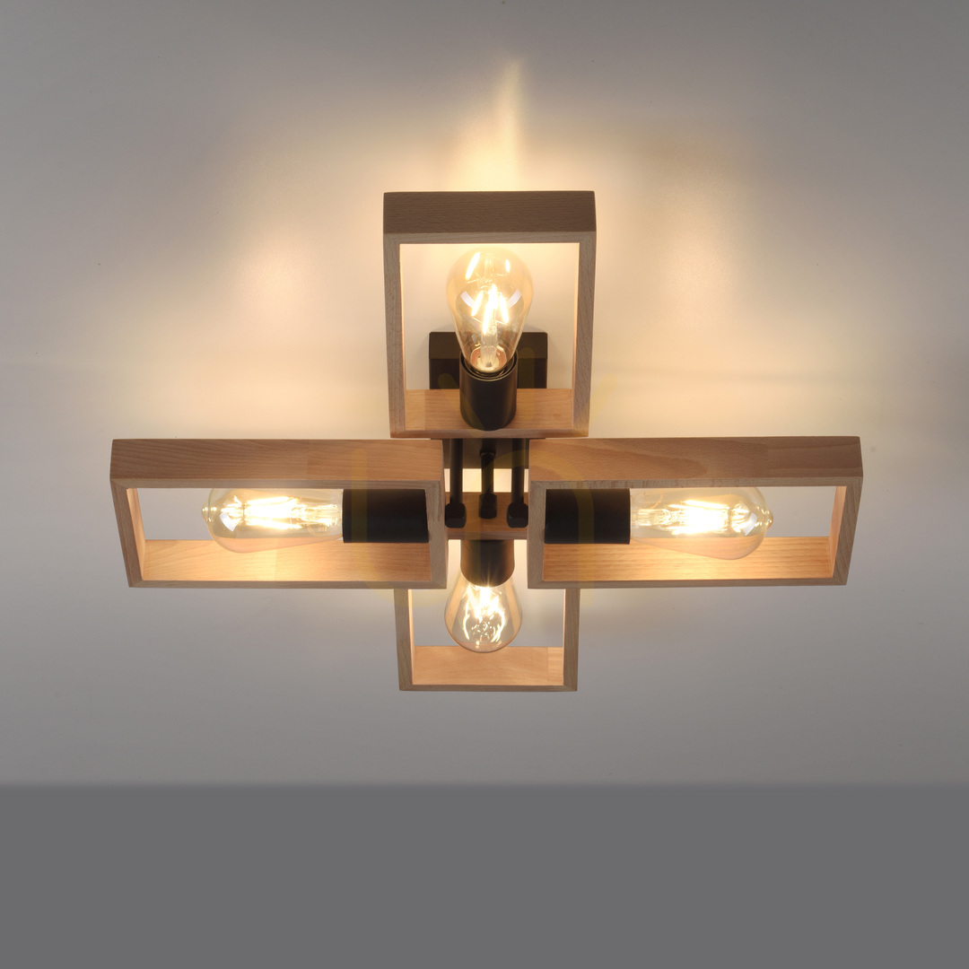 Spectacol Plafond FRANKY 15656-18 Negru 4xE27 Plafond FRANKY 15656-18 Negru 4xE27
