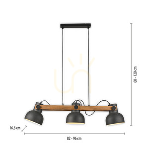 CUP 2.0 Lampă suspendată 15743-18 negru 3xE27 small 8